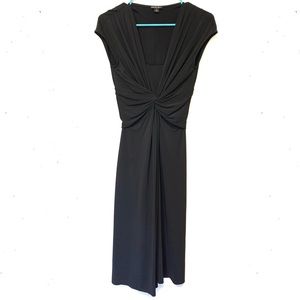Lafayette 148 Black Knot Twist Front Dress Size 4